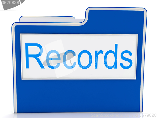 Image of Records Data Means Information Paperwork And Folder