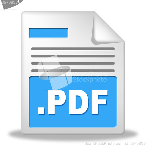 Image of Pdf File Indicates Files Document And Folder