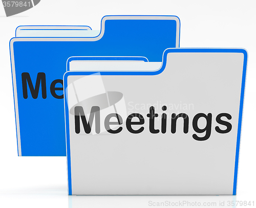 Image of Meetings Files Shows Conference Organization And Folders