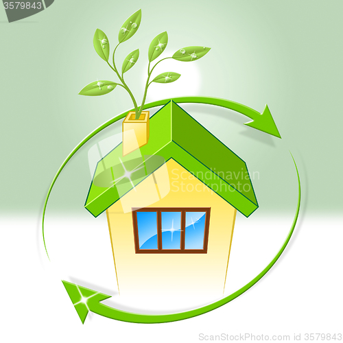 Image of House Eco Indicates Earth Day And Building