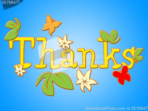 Image of Thanks Flowers Means Gratitude Thankful And Florals