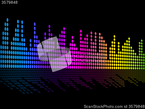 Image of Digital Music Beats Background Shows Music Soundtrack Or Sound P