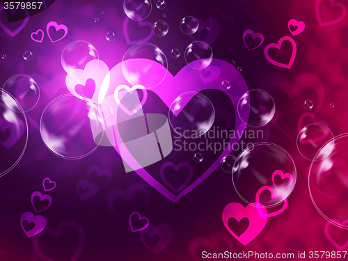 Image of Hearts Background Shows Romantic Relationship And Marriage\r