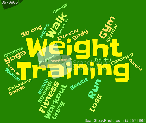 Image of Weight Training Means Fitness Center And Dumbbell