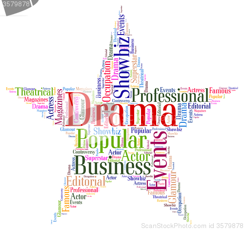 Image of Drama Star Shows Production Wordcloud And Play