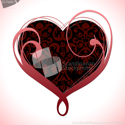 Image of Background Heart Indicates Valentines Day And Abstract