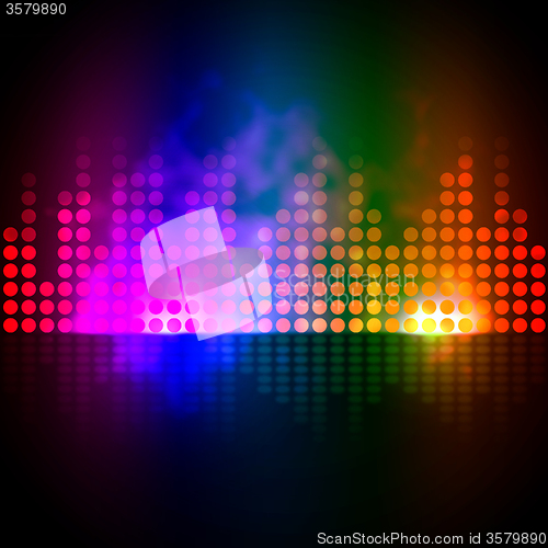 Image of Music Equalizer Background Shows Pulse Track Or Sound Frequency\r