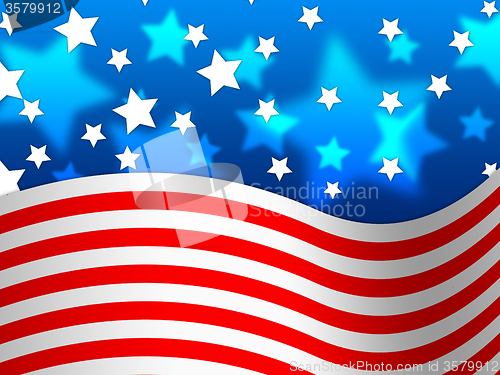 Image of Amercian Flag Background Means Stripes And Stars\r