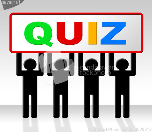 Image of Exam Quiz Indicates Questions And Answers And Examination