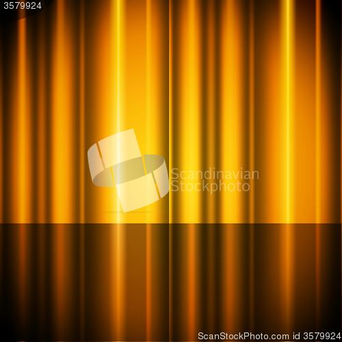 Image of Yellow Curtains Background Shows Stage And Acting\r