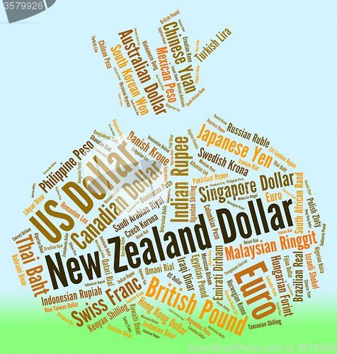 Image of New Zealand Dollar Indicates Foreign Exchange And Currencies