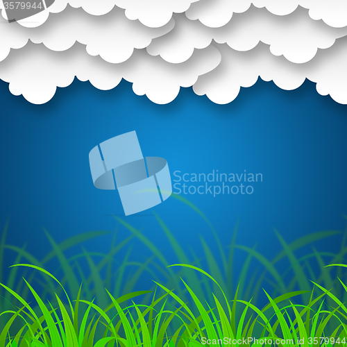 Image of Cloudy Sky Background Means Cloudscape Or Stormy Landscape\r