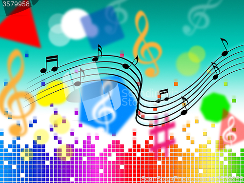 Image of Music Background Shows Pop Classical Or Rock\r