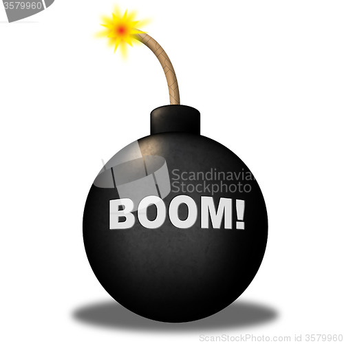 Image of Bomb Boom Indicates Caution Explode And Explosive
