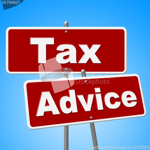 Image of Tax Advice Signs Represents Help Faq And Instructions