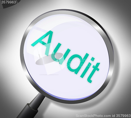 Image of Magnifier Audit Represents Auditing Research And Verification