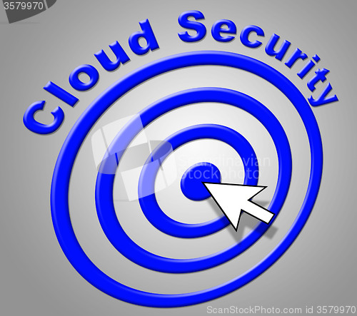 Image of Cloud Security Shows Information Technology And Computer