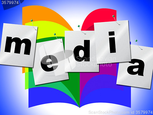 Image of Word Media Shows Multimedia Newspaper And Tv
