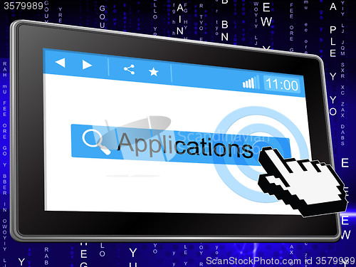 Image of Applications Online Means World Wide Web And Searching