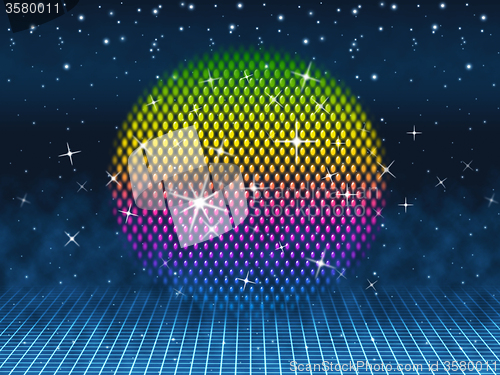 Image of Colorful Ball Means Colors Sparkles And Party\r