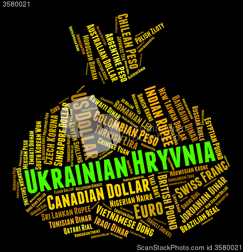 Image of Ukrainian Hryvnia Shows Foreign Exchange And Currency