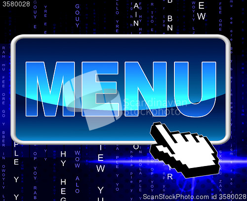 Image of Online Menu Represents World Wide Web And Dining