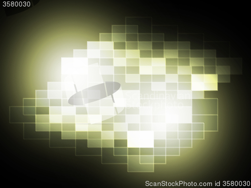 Image of Blurry Pixel Light Spot Shows Modern Art Or Creativity\r