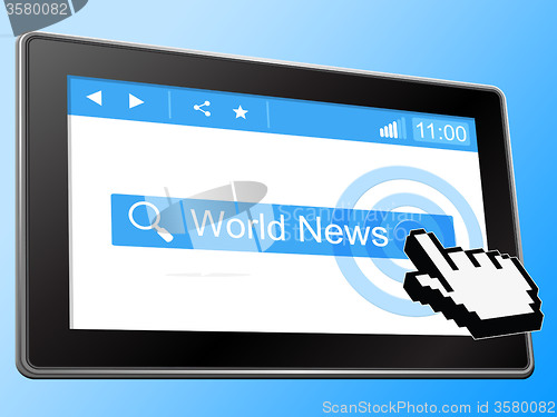 Image of World News Means Web Site And Article