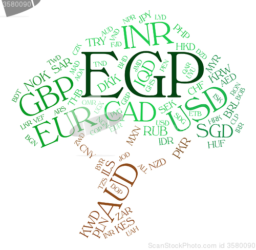 Image of Egp Currency Represents Foreign Exchange And Coin