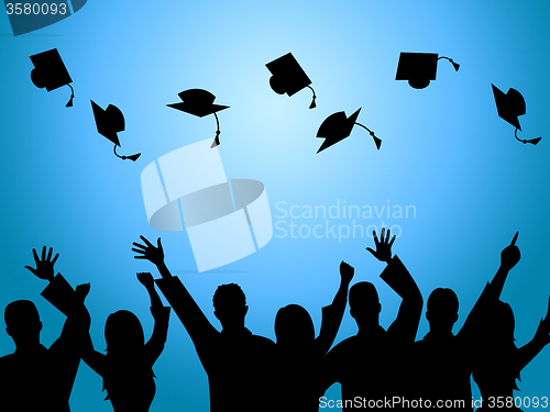 Image of Education Graduation Indicates Degree Ceremony And Finishing