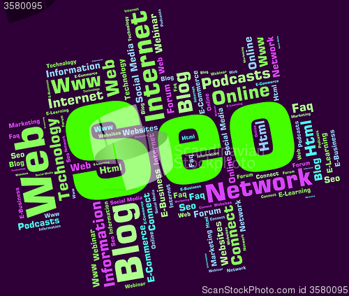 Image of Seo Word Means Wordcloud Website And Optimization