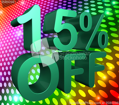 Image of Fifteen Percent Off Means Sale Discounts And Clearance