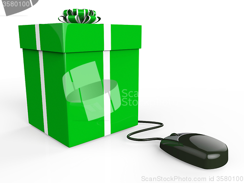 Image of Online Gift Shows World Wide Web And Box