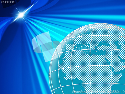 Image of World Background Means Globalise Globally And Globalization