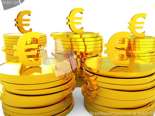 Image of Euro Cash Represents Money Revenue And Wealth