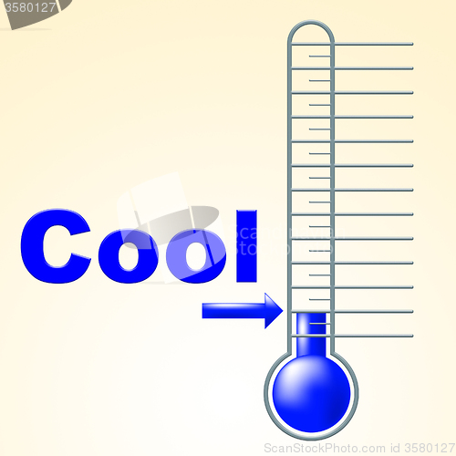 Image of Cool Thermometer Shows Thermostat Frosty And Coldness