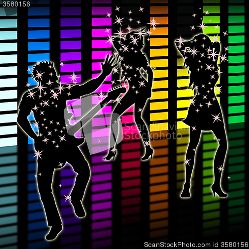 Image of Music Guitarist Shows Dance Sound And Rock