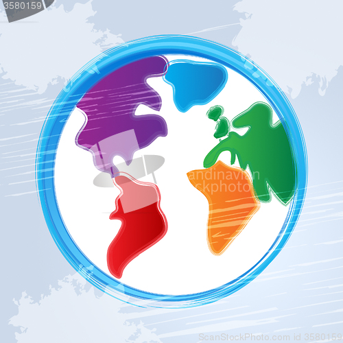 Image of Globe Background Represents World Worldwide And Backdrop