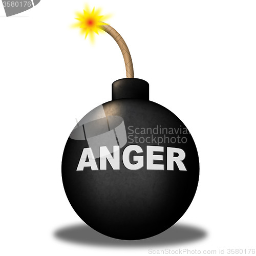 Image of Anger Warning Shows Dangerous Unhappy And Bomb