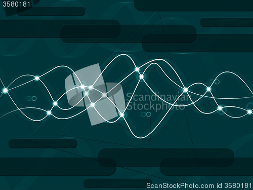 Image of Green Double Helix Background Shows DNA Make-Up And Biological\r