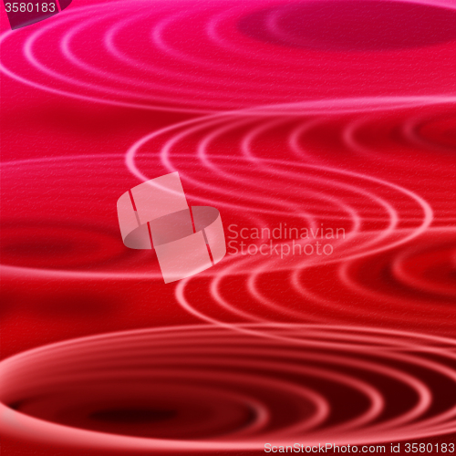 Image of Red Rippling Background Means Curvy Lines And Round \r