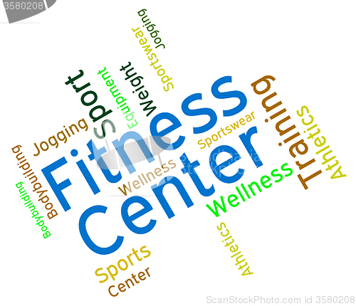 Image of Fitness Center Shows Physical Activity And Athletic