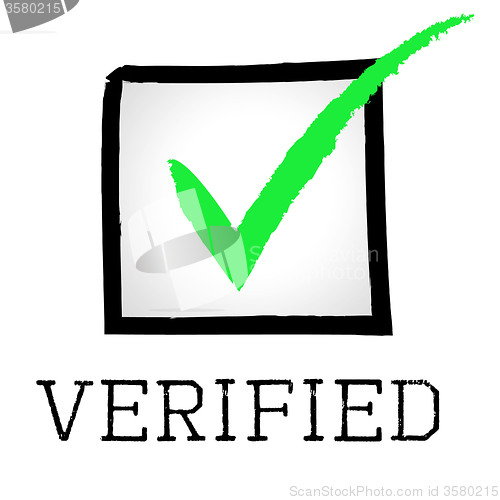 Image of Verified Tick Means Guaranteed Authentic And Approved