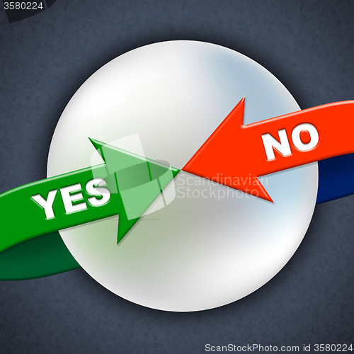 Image of Yes No Arrows Shows All Right And Ok