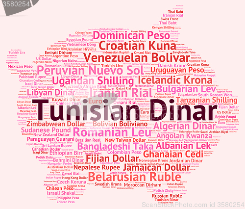 Image of Tunisian Dinar Means Currency Exchange And Broker