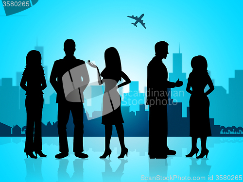 Image of Business People Represents Buildings City And Professional