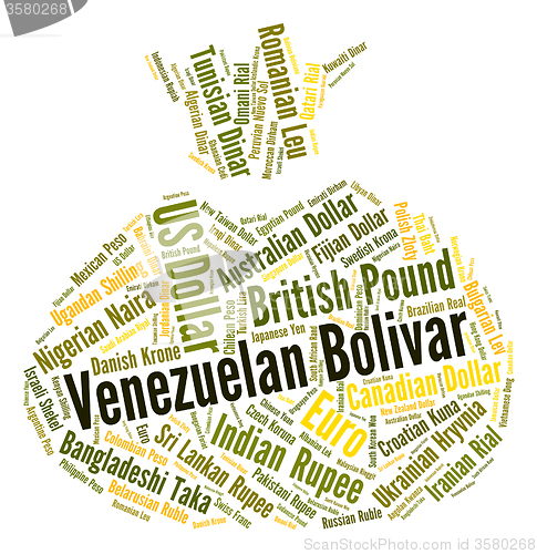 Image of Venezuelan Bolivar Shows Worldwide Trading And Exchange