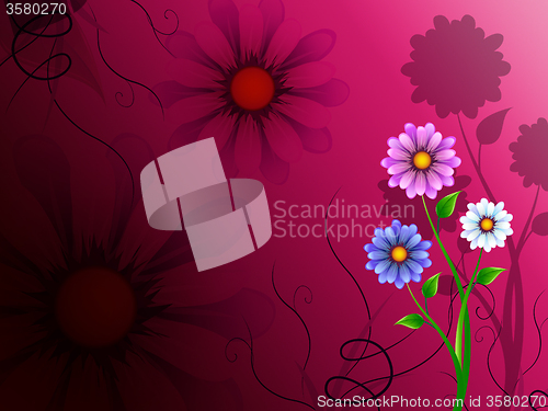 Image of Flowers Background Shows Blossoming Growth And Nature\r