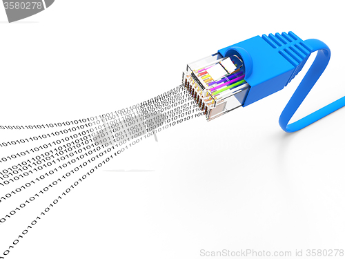 Image of Data Connection Means Network Server And Computer