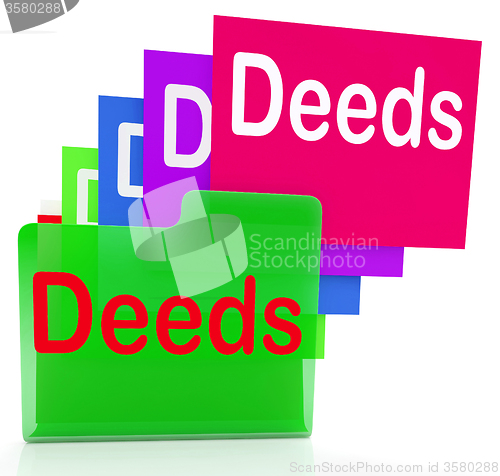 Image of Deeds Files Indicates Document Ownership And Title